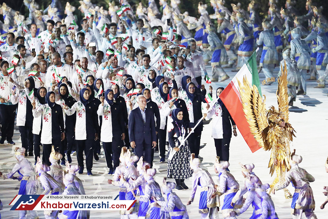گزارش تصویری‌| رژه کاروان ایران در مراسم افتتاحیه بازی‌های آسیایی جاکارتا