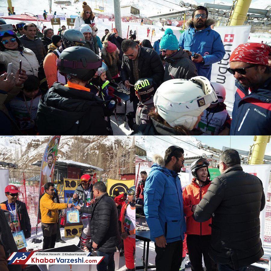 عکس| علی دایی در مسابقه خیریه اسکی در دربندسر