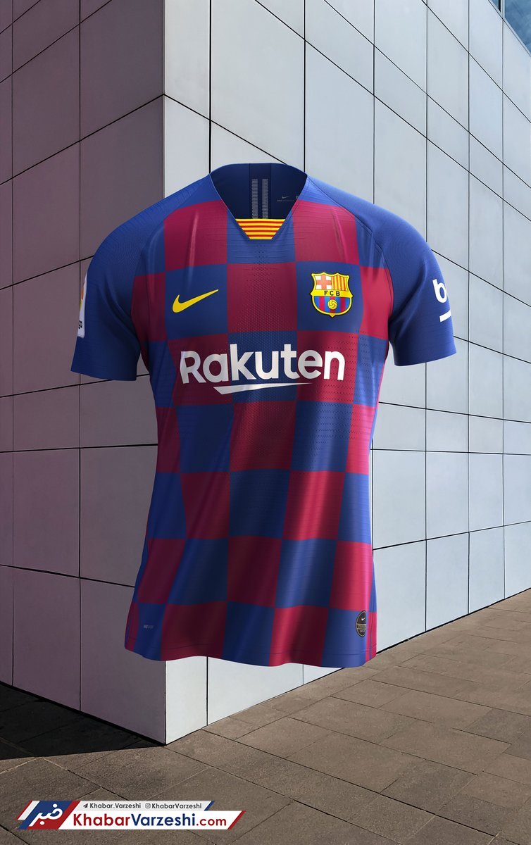 عکس| رونمایی از پیراهن جدید بارسلونا