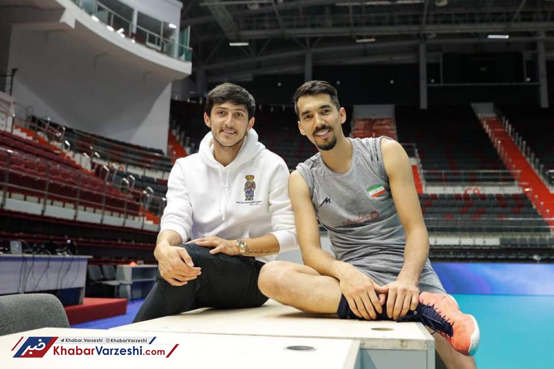عکس| سردار مهمان تمرین والیبالیست‌های ایرانی
