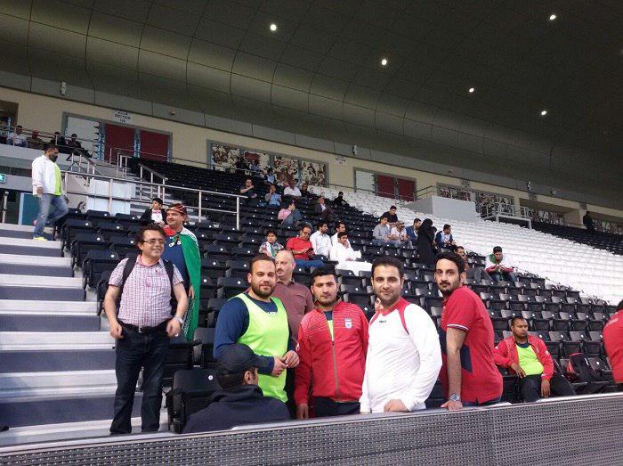 عکس| حضور ایرانی‌ها در ورزشگاه جاسم‌ بن‌حمد